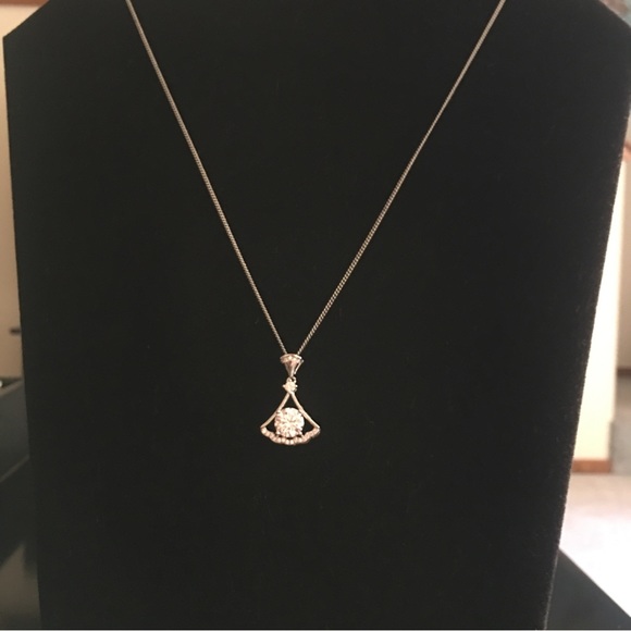Silver Necklace With CZ’s - Picture 6 of 11